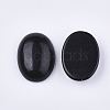 Natural Black Obsidian Cabochons G-S349-25A-02-2