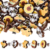 60Pcs 5 Styles Bee Theme Wooden Stud Earrings FIND-SC0020-61-1