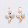 Brass Enamel Charms LS-KK-T049-040G-NF-1