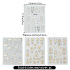 4Pcs 4 Styles Branch Self Adhesive PET Nail Art Stickers Decals MRMJ-SP0001-18-2