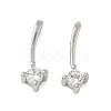 Brass Pave Clear Cubic Zirconia Charms CU-CBA9FFD-11P-08-1