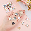 40Pcs 10 Colors Rack Plating Alloy Enamel Pendants ENAM-SC0003-10-3