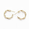 Semicircular Brass Stud Earrings LS-KK-Q762-016G-NF-2