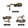 Brass Clip-on Earring Findings X-EC109-NFAB-3