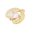 Brass Micro Pave Cubic Zirconia Charms ZIRC-P122-01B-G01-2
