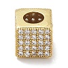 Rack Plating Brass Micro Pave Cubic Zirconia Beads KK-L224-036G-1