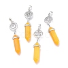Dyed Natural Jade Pointed Big Pendants G-D0021-01P-21-1