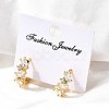 Brass Hoop Earrings EJEW-S256-03A-G-3