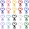 40Pcs 10 Colors Zinc Alloy Baking Paint Swivel Clasps FIND-SP0004-88-1