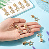 20Pcs Alloy Rhinestone Replacement Zipper Sliders HJEW-TAC0154-6