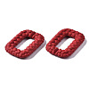 Spray Painted CCB Plastic Linking Rings CCB-Q091-009E-3