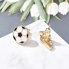 Brass Enamel Stud Earrings EJEW-Z080-01G-3
