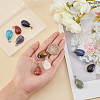10Pcs 10 Style Natural & Synthetic Gemstone Pendants G-NB0002-57-3
