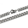 Tarnish Resistant 304 Stainless Steel Box Chains Necklaces NJEW-I074-12-1