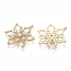 Brass Filigree Pendants X-KK-T038-381G-2