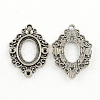 Tibetan Style Alloy Pendant Rhinestone and Cabochon Open Back Settings TIBEP-R304-021AS-LF-4
