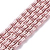 Electroplate Glass Beads Strands EGLA-Q128-13D-1