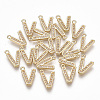 Brass Cubic Zirconia Charms KK-S348-330V-1