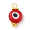 Handmade Evil Eye Lampwork Charms PALLOY-JF00539-2