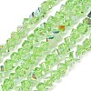 Electroplate Transparent Glass Beads Strands GL-CBA7A17-01A-11-1