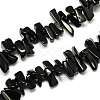 Natural Black Stone Bead Strands G-R191-05-1