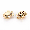 Brass Micro Pave Clear Cubic Zirconia Charms KK-S356-454-NF-2