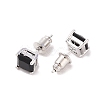Rack Plating Brass Micro Pave Cubic Zirconia Stud Earrings EJEW-I304-01P-01-2