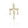 10Pcs Alloy Pendants with Rhinestone PALLOY-SC0016-44-5