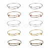 10Pcs 5 Color Adjustable Brass Expandable Bangle Making BJEW-LS0001-02-1