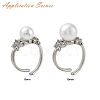 Adjustable Brass Cuff Rings X-ZIRC-F076-02P-4