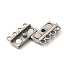 Non-Tarnish 304 Stainless Steel Multi-Strands Magnetic Slide Clasps STAS-P325-05P-2