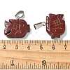 Natural Red Rainbow Jasper Pendants G-B127-16P-02-3