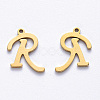 PVD Vacuum Plating 201 Stainless Steel Charms STAS-R105-R-G-1