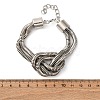 Iron Shake Chain Knotted Bracelets for Women BJEW-U042-01P-2