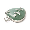 Heart Natural Green Aventurine Pendants X-GP356-2-3