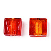 Handmade Silver Foil Lampwork Beads X-FOIL-S006-12x12mm-01-2