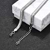 Non-Tarnish 304 Stainless Steel Herringbone Chains Necklaces NJEW-G340-03P-3