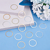 BENECREAT 24Pcs 2 Colors Brass Linking Rings KK-BC0012-91-4