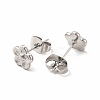 Non-Tarnish 304 Stainless Steel Flower Stud Earrings for Women EJEW-C004-07P-2