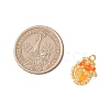 Luminous Handmade Glass Seed Beaded Teardrop Pendants PALLOY-MZ00962-04-2