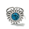 Sun 304 Stainless Steel Open Cuff Rings STAS-Z060-08P-3