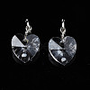 Faceted Transparent Glass Charms GLAA-T024-04L-2