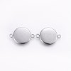 Tarnish Resistant 304 Stainless Steel Cabochon Connector Settings STAS-I095-28P-C-2