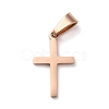 304 Stainless Steel Pendants STAS-P253-09RG-1