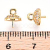 Brass Micro Pave Clear Cubic Zirconia Peg Bails KK-N254-173G-3