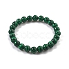 Synthetic Malachite Bead Stretch Bracelets X-BJEW-K212-B-031-4