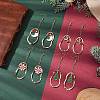 4 Pairs 4 Styles Christmas Alloy Enamel Dangle Earrings EJEW-JE06136-2