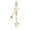 Bowknot & Heart Plastic Imitation Pearl Pendant Decorations HJEW-WH20020-006G-6