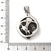 316L Stainless Steel Tibetan Style Rhinestone Pendants STAS-D096-01C-AS-3