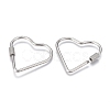 Non-Tarnish 304 Stainless Steel Screw Carabiner Lock Charms ZIRC-F255-059P-2